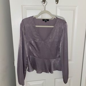 Lulus purple peplum top